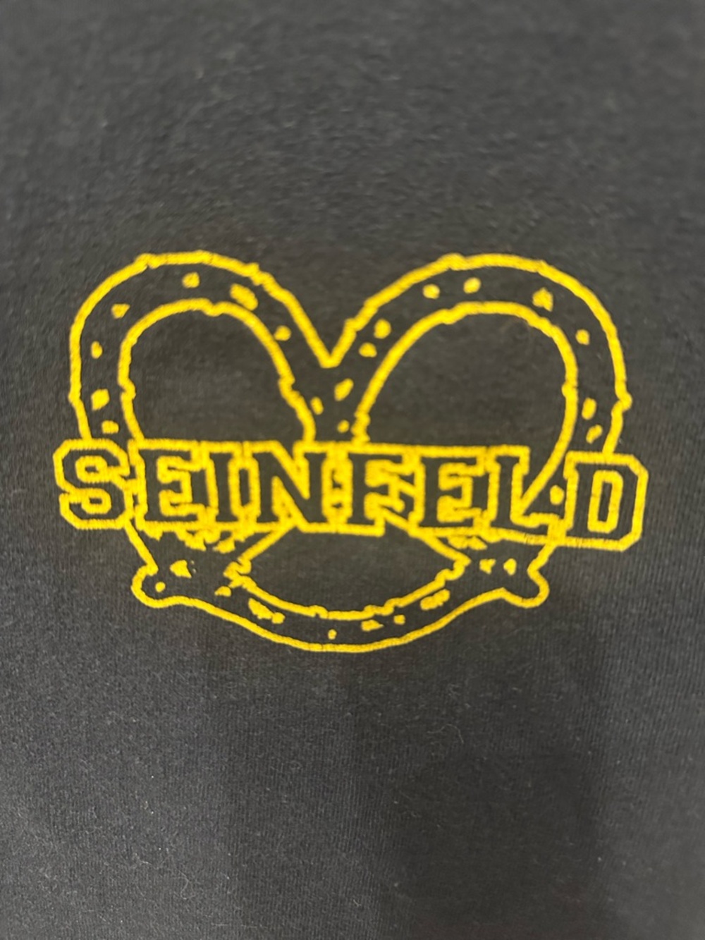 Seinfeld New York Crew Graphic Crop Top Small Black Gildan Upcycled TV Show Tee - Picture 3 of 7